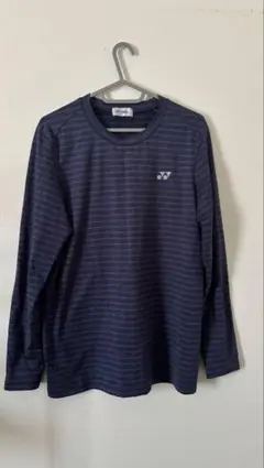 YONEX ネイビー ストライプ 長袖Tシャツ M テニス バドミントン