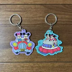 ディズニーリゾート　ミッキー　ミニー　キーチェーン　レトロ　ラバーキーホルダー