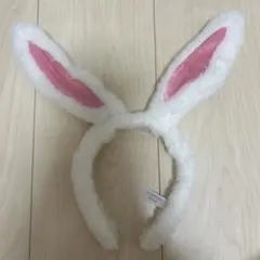 ウサギ耳カチューシャ ホワイト・ピンク ディズニー
