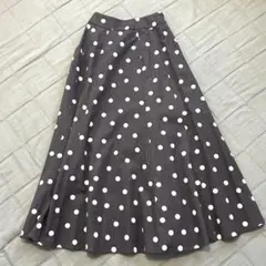 te chichi ドット リネン混スカート S ロングスカート　夏のサムネイル