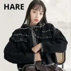 【新品未使用】HARE ハレ ハンドステッチニット フリーサイズ アウターのサムネイル