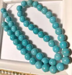 天然石 ターコイズ A32 少し光沢がある ターコイズブルー 1連まとめ売り
