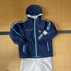 子ども用 ネイビー スキーウェア フード付き　160 女児