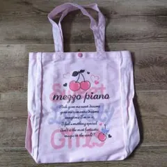 mezzo piano チェリープリント トートバッグ