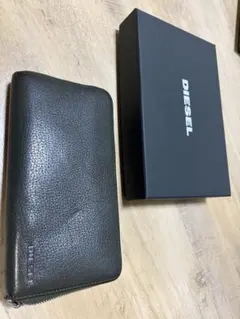 DIESEL ダークグリーン レザー 長財布