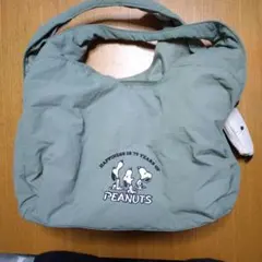 PEANUTS スヌーピー トートバッグ グリーン
