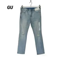GU ジーユー☆スキニーデニムパンツ/アンクル丈