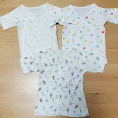 MIKI HOUSE、コンビミニ　短肌着 3枚セット