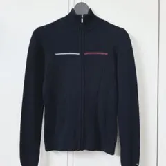【TOMMY HILFIGER】ハイネックジップアップコットンニット《送料無料》