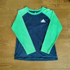 【美品】adidas 長袖 Tシャツ 164 ネイビー/グリーン
