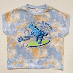 サーフィン恐竜 スパンコール キッズTシャツ 半袖 120サイズ