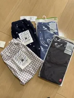 UNIQLO アカチャンホンポ レギンス 90 4枚セット 新品 7分丈