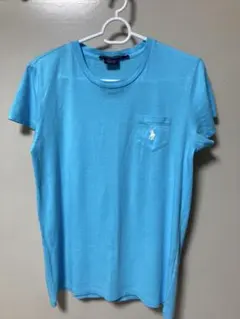 ハワイ RALPHLAURENSPORT 丸首 Tシャツ ブルー 半袖 女物のサムネイル