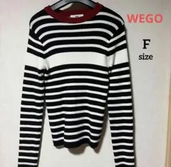 WEGO/パネルボーダーニットトップ　カジュアル　セーター　F