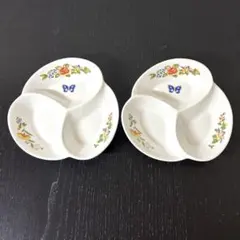 エインズレイ　スリーパーツトレイ　プレート　皿　三つ仕切り皿　2セット 2枚のサムネイル