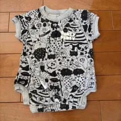 キャラクター柄 グレー ロンパース　60-70cmのサムネイル