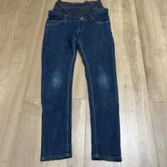 マタニティ スキニージーンズ ダークブルー