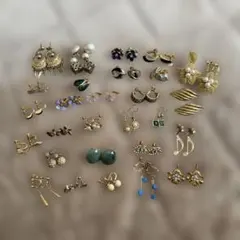 ゴールドトーンイヤリングセット 約30ペア