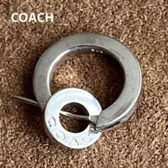 ☆COACH☆コーチ☆シグネチャーロゴ☆シルバー☆フープピアス☆片耳のサムネイル