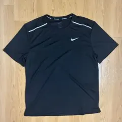 ナイキ　マイラー　ランニング　半袖tシャツ　ブラック　L