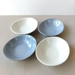 【4枚】新品 日本製 美濃焼 オーバル 楕円 小鉢 お洒落 ペールカラー