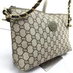 美品 グッチ プラス GG スプリーム チェーンショルダーバッグ クラッチバッグ