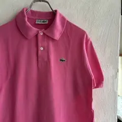 80S フランス製 CHEMISE LACOSTE ピンク ポロシャツ フレラコのサムネイル