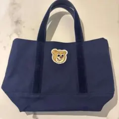 FEILER オールドテディワッペントートバッグ ネイビー