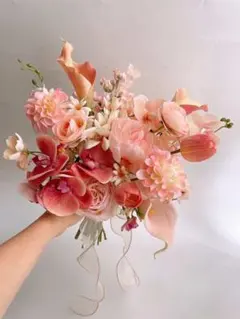 ピンク系ウェディングブーケ