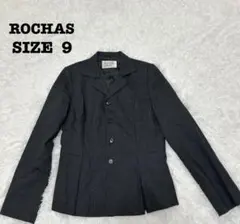 ROCHAS 彈性羊毛外套 9 M 炭灰色 婚喪喜慶 通勤