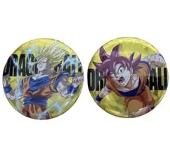 ドラゴンボール ゲンキダマツリ ホログラム缶バッジ 2個セットまとめ売り 新品