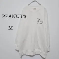 PEANUT/スヌーピー/トレーナー/M/白/長袖/薄手/メンズ/レディース