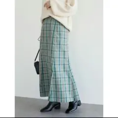 チェックマーメイドスカート