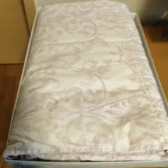 【未使用】GoldenNight 東京西川羽毛肌掛け布団 薄ピンク　ダウン85のサムネイル