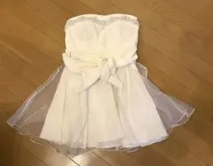 ホワイトブリルミニドレス