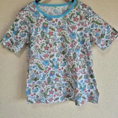 ☆レリアン☆ペイズリー柄 半袖カットソー 9号 裾サイドスリット 日本製