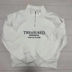 未使用⭐︎GU/ホワイト ジップアップ スウェッ/ M