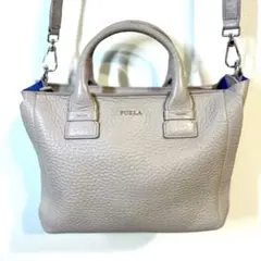 FURLA フルラ 2WAY ハンドバッグ ショルダーバッグ レザー グレージュのサムネイル