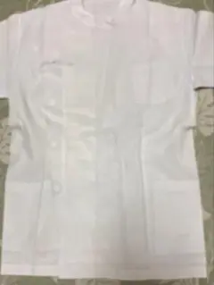 반소매 흰색 코트 건강 검진 가운