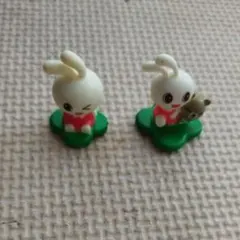 うさぎ ミニチュア フィギュア 2個セット