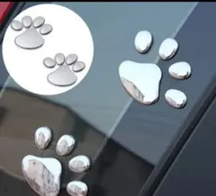 肉球　ニクキュー　シルバーステッカー