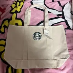 スターバックス キャンバストートバッグ 大きめ クリーム色