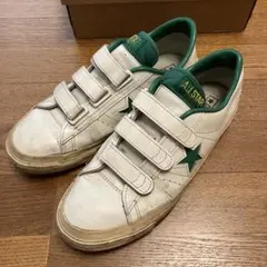 CONVERSE コンバース ワンスター　白×緑　ベルクロ　レザー