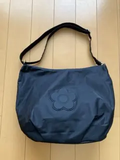 マリークワント　ショルダーバッグ　黒　ナイロン