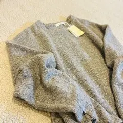 美品新品タグ付♥︎スタディオクリップ♥︎ロング長袖ニットワンピ【F】 グレーゆったり