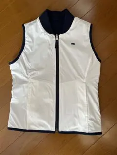 最終SALE‼️エレッセジップアップリバーシブルベスト ネイビー ✖️ホワイト
