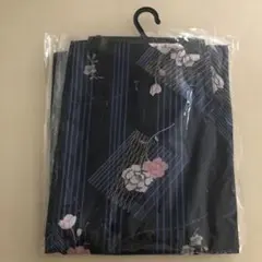 【新品未使用】花柄ストライプ浴衣