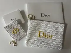 Diorノベルティ　ポーチ、ミラーセット　チャーム付きのサムネイル