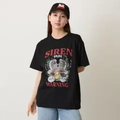 映画ちいかわ Tシャツ WARNING ブラック Lサイズ セイレーン