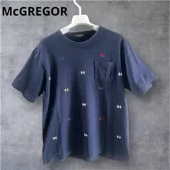 McGREGOR マクレガー　刺繍　ポケット付き　ネイビー　半袖Tシャツ